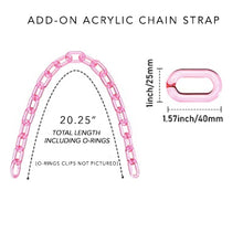 Add-On Acrylic Purse Straps - only clear pink left