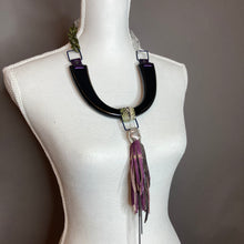 OG Tassel Necklace - Purple Tye Dye Fringe/Chain