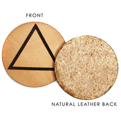 BLANK Natural Leather Sobriety Medallion