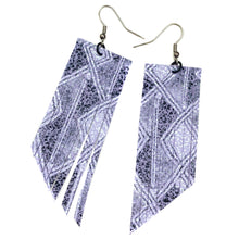Lavender Aztec Fringe Earrings