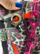 Metallic Pink Leopard Drawstring Crossbody Bag