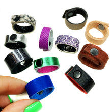 Leather Remnant Rings 4-set