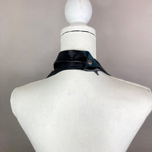 Chic Black Leather Scarf - Marie
