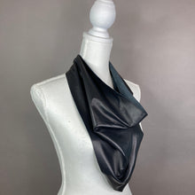 Chic Black Leather Scarf - Taylor