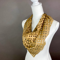 CARTER laser cut Leather Scarf