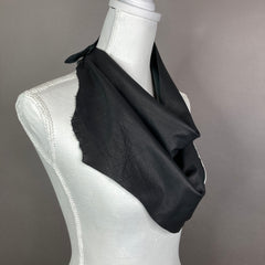 Petite Chic Black Leather Scarf