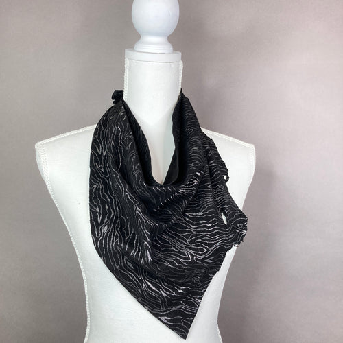 Glitter Swirl Suede Leather Scarf #1