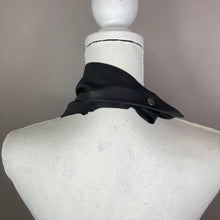 Petite Chic Black Leather Scarf