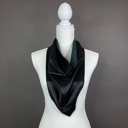 Chic Black Leather Scarf - Taylor