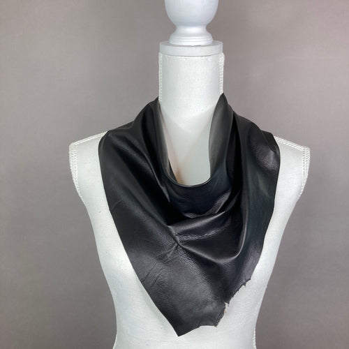 Black & Tan Leather Scarf #2