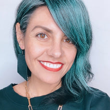 Black Leather Fringe Earrings