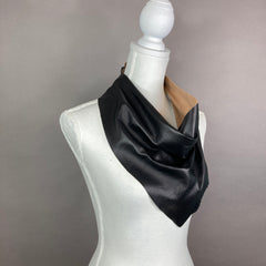 Black & Tan Leather Scarf #2
