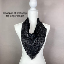 Glitter Swirl Suede Leather Scarf #2