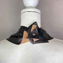 Black & Tan Leather Scarf #2