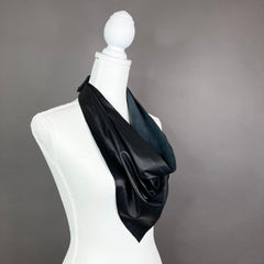 Chic Black Leather Scarf - Marie