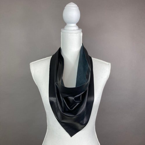 Chic Black Leather Scarf - Marie