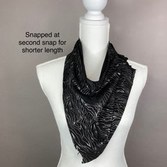 Glitter Swirl Suede Leather Scarf #2