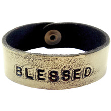 BLESSED Stamped Bracelet -Off White