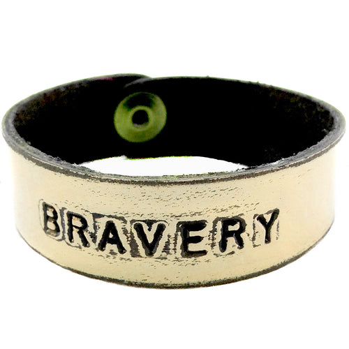 BRAVERY Stamped Bracelet- Off White