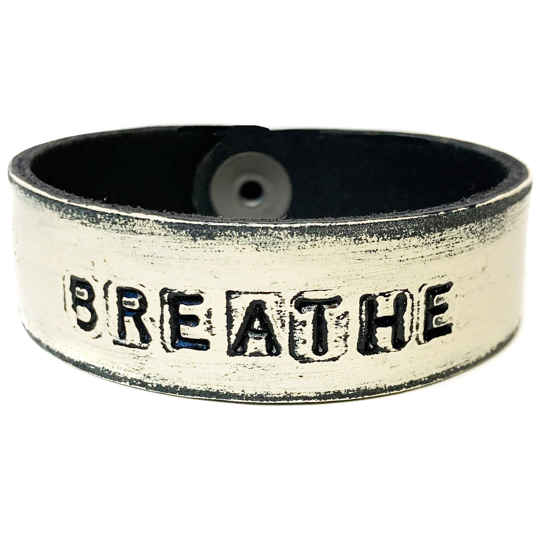 BREATHE Stamped Bracelet