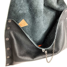 Black Leather "Cindy" Crossbody bag
