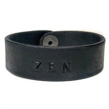 ZEN Stamped Bracelet - Distressed Black
