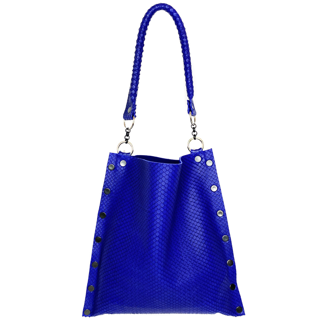 Electric Cobalt Rounded Bottom Tote Bag