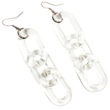 Clear Acrylic 3 Link Earrings