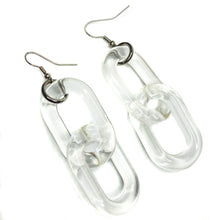 Clear Acrylic Chain 2 Link Earrings