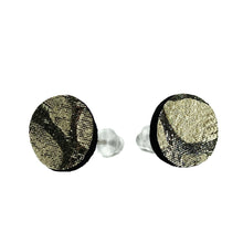 Soft Gold Leather Stud Earrings