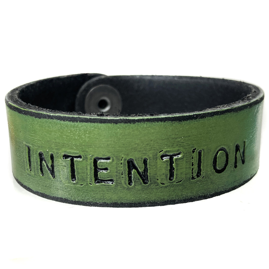 INTENTION Stamped Bracelet