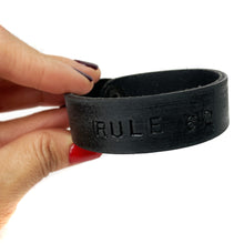 RULE 62 Stamped Bracelet - Distressed Black