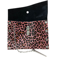 Pink Leopard Print Calf-hair Dagger Clutch