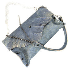 Metallic Denim Leather Cindy Bag