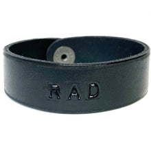 RAD Stamped Bracelet - Distressed Black