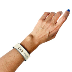ZEN Stamped Bracelet - Off-White/Black