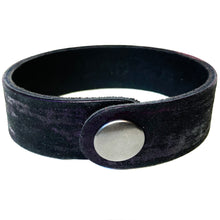 BLESSED Stamped Bracelet - Distressed Magenta/Black