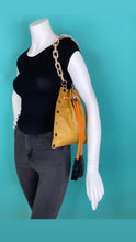 Tawny Crinkle Drawstring Crossbody Bag