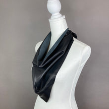 Chic Black Leather Scarf - Taylor